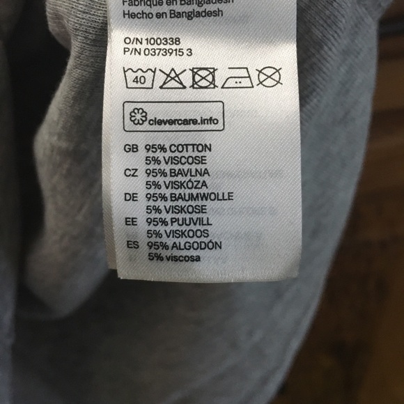 H&M Conscious Slim Fit Gray Tee NWT - Picture 4 of 4